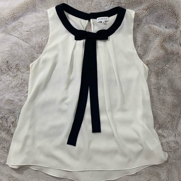 Claudie Pierlot Tops - Claudiie Pierlot  blouse sheer with black bow